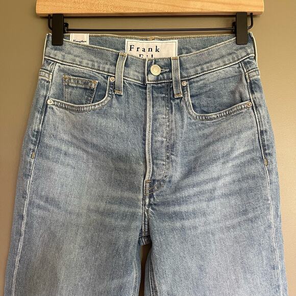 NWOT FRANK & EILEEN MONAGHAN Mom Jean Size 24 Blue Denim High Waist Straight Leg - Picture 6 of 16